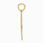 10K / 14K Yellow Gold RN Caduceus Pendant - Product Photo
