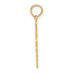 10K / 14K Yellow Gold Caduceus Pendant - Product Photo