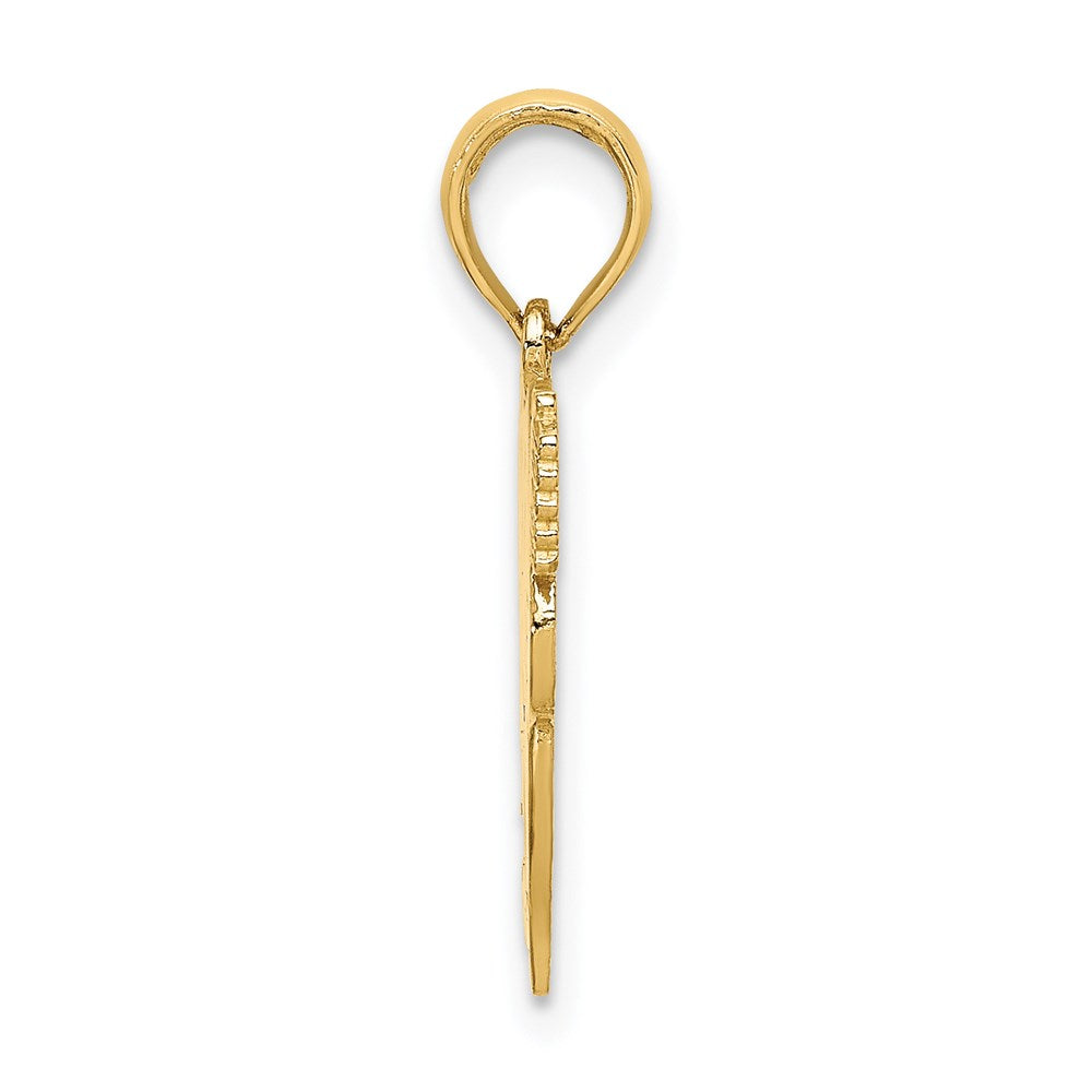 14k Polished Flat-Backed Dental Charm - Product Photo
