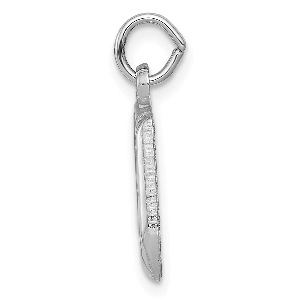 14K White Gold Polished Musical Notes Charm - Product Photo