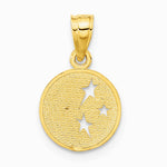 10K / 14K Yellow Gold Moon & Stars Pendant - Product Photo