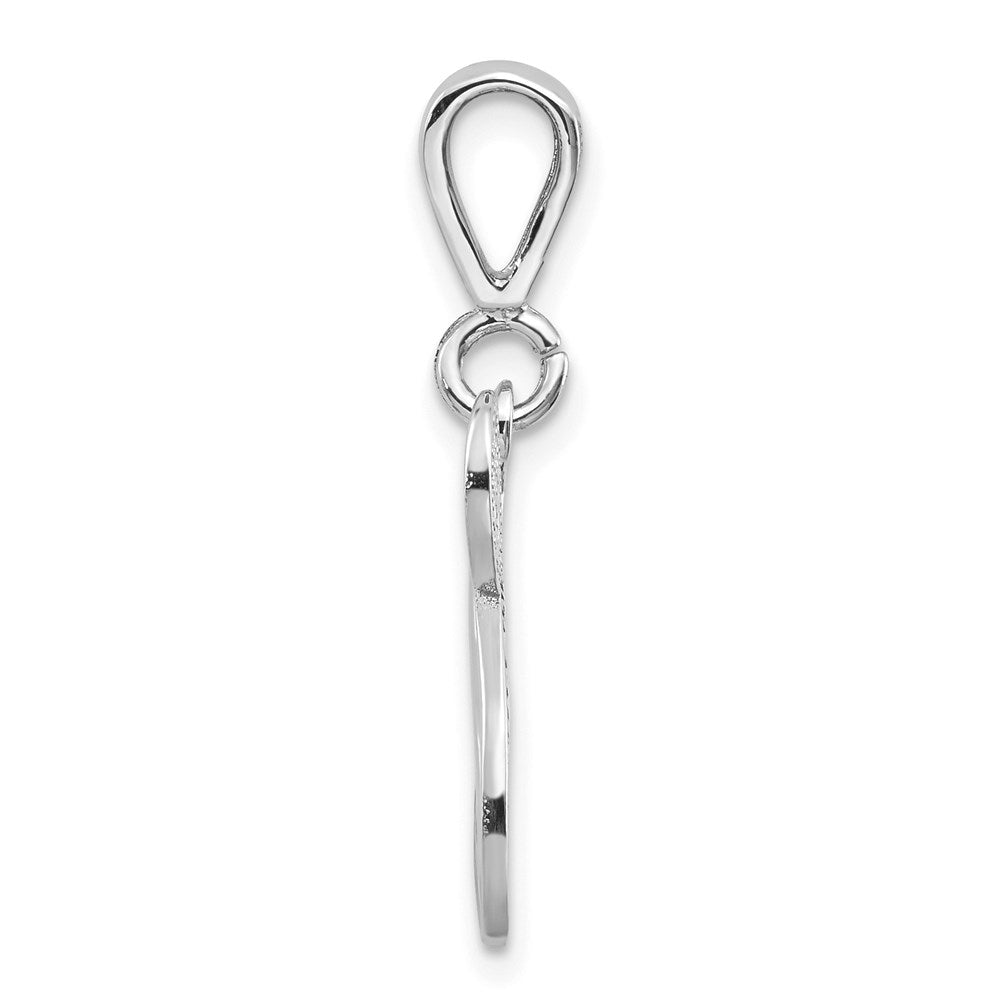 10K / 14K White Gold 10KW Filigree Initial N Pendant - Product Photo