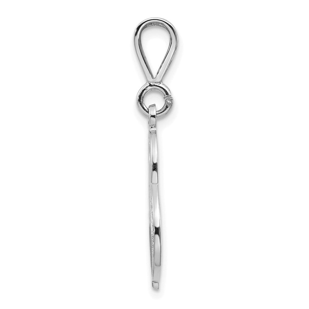 10K / 14K White Gold 10KW Filigree Initial S Pendant - Product Photo