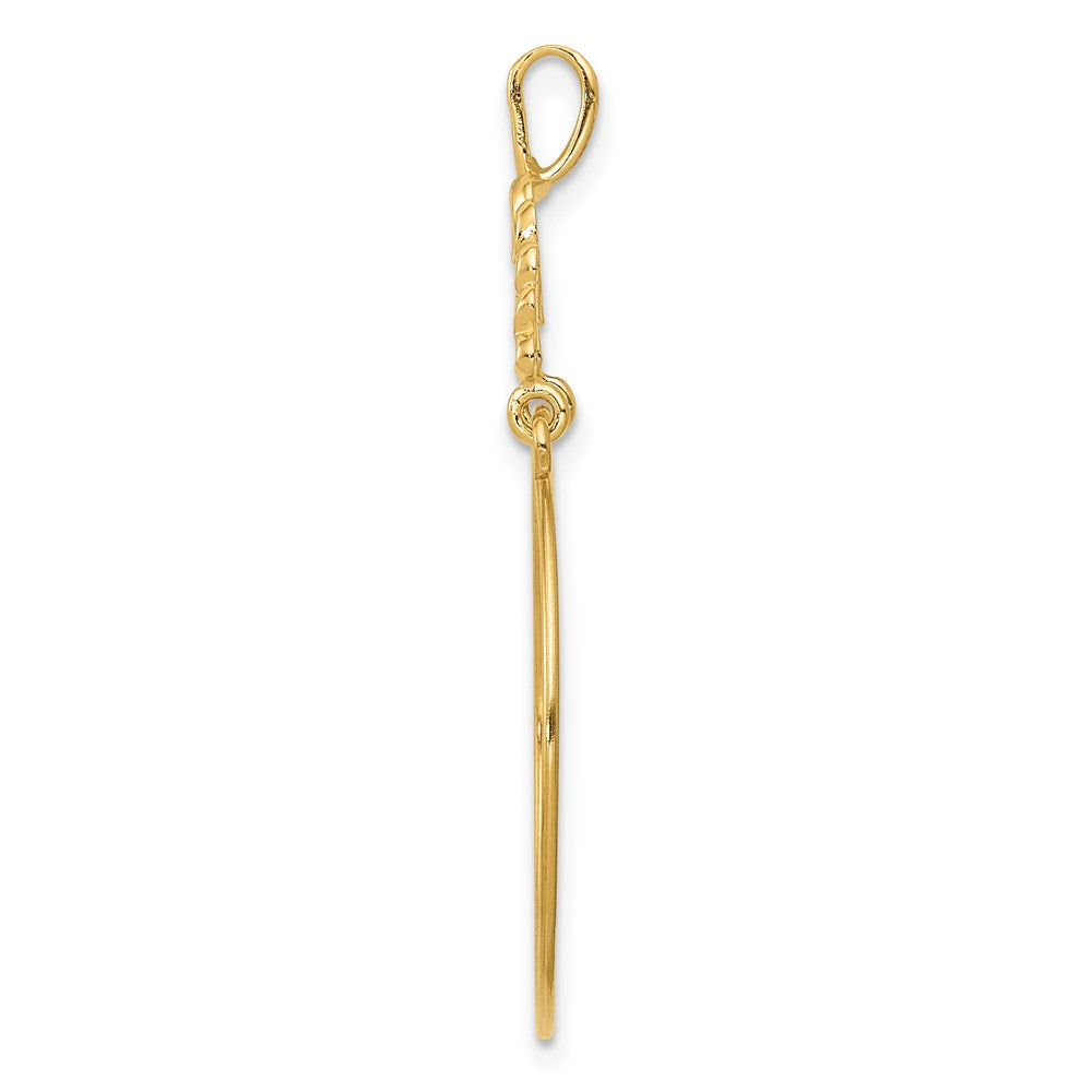 10K / 14K Yellow Gold Polished 5-Heart Charm Holder - Product Photo