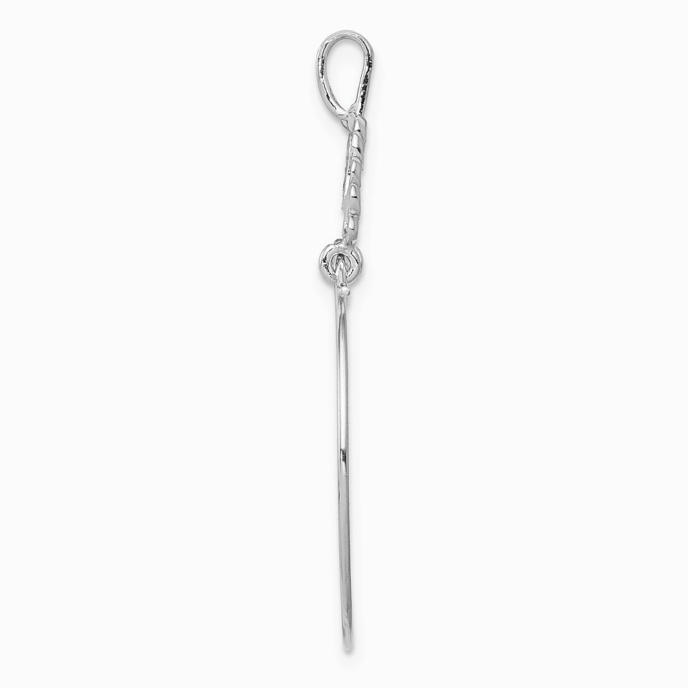10K / 14K White Gold Polished 5-Heart Charm Holder - Product Photo