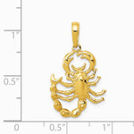 10K / 14K Yellow Gold Scorpion Pendant - Product Photo