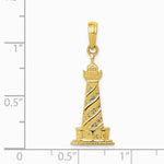 10K / 14K Yellow Gold Lighthouse Pendant - Product Photo