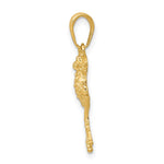14k Solid Polished Open-Backed Frog Pendant - Product Photo