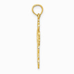 10K / 14K Yellow Gold Fancy Cross Pendant - Product Photo