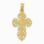 10K / 14K Yellow Gold Fancy Cross Pendant - Product Photo