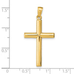 10K / 14K Yellow Gold Cross Pendant - Product Photo