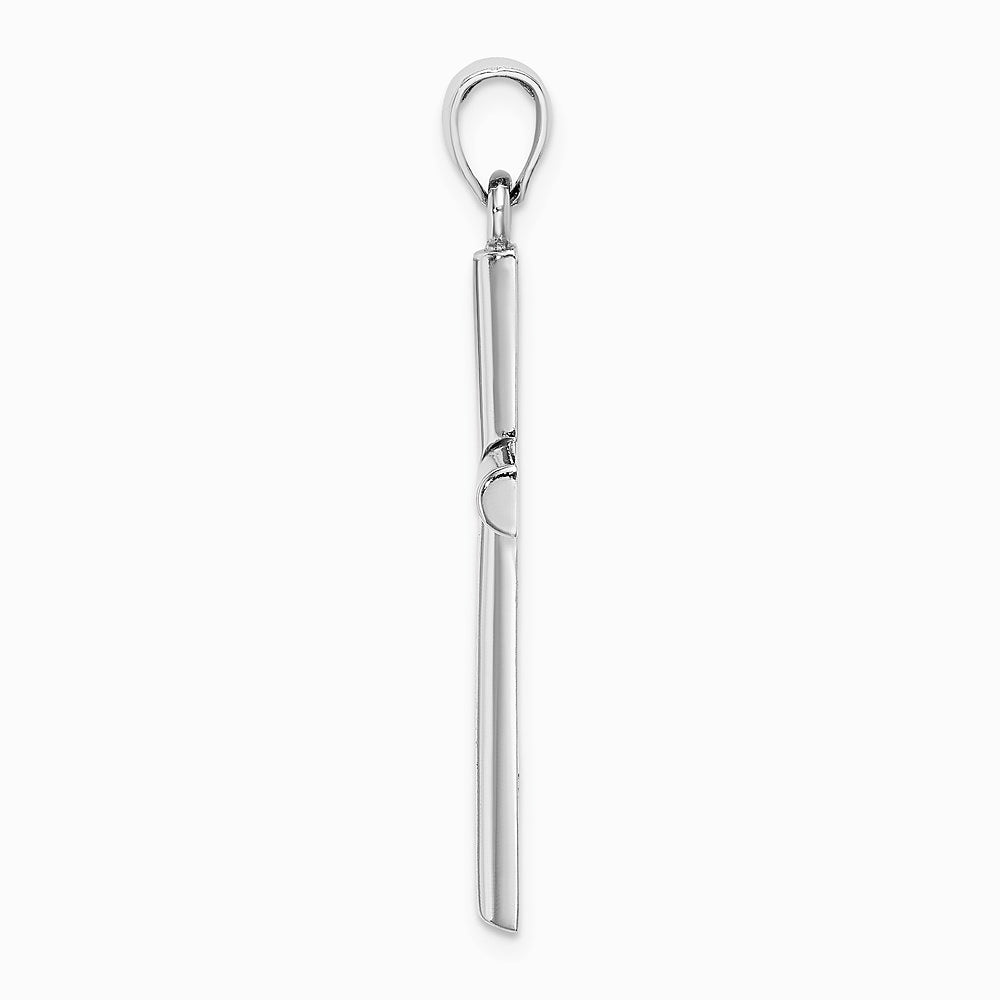 10K / 14K White Gold Polished Cross Pendant - Product Photo