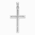 10K / 14K White Gold Polished Cross Pendant - Product Photo