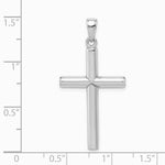 10K / 14K White Gold Polished Cross Pendant - Product Photo