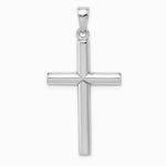 10K / 14K White Gold Polished Cross Pendant - Product Photo
