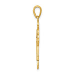 14K Two-tone Fleur De Lis Cross Pendant - Product Photo
