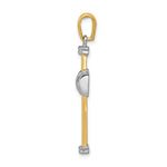 14K Two-tone Fancy Cross Pendant - Product Photo