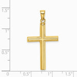 10K / 14K Yellow Gold Polished Cross Pendant - Product Photo