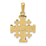 10K / 14K Yellow Gold Jerusalem Cross Pendant - Product Photo