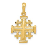 10K / 14K Yellow Gold Jerusalem Cross Pendant - Product Photo