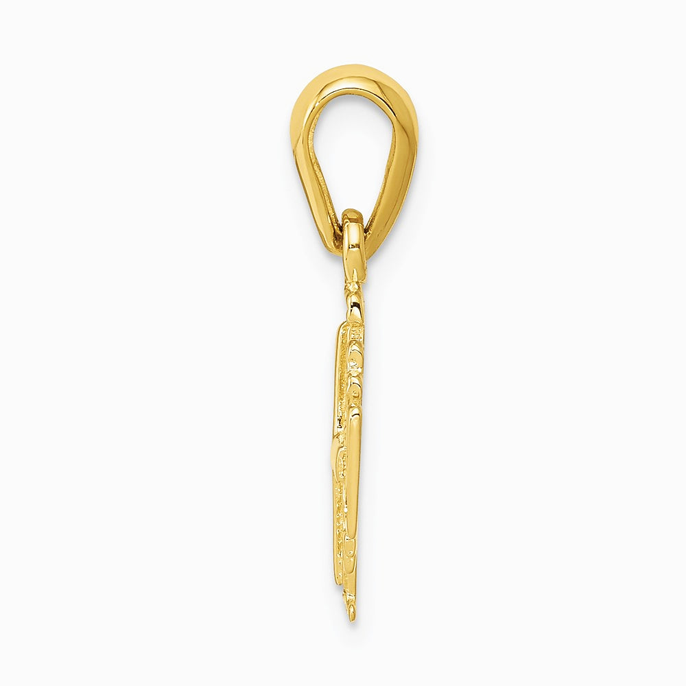 10K / 14K Yellow Gold Jerusalem Cross Charm - Product Photo