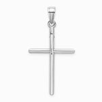 10K / 14K White Gold Tubular Cross Pendant - Product Photo