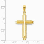 10K / 14K Yellow Gold Cross Pendant - Product Photo