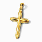 10K / 14K Yellow Gold Cross Pendant - Product Photo