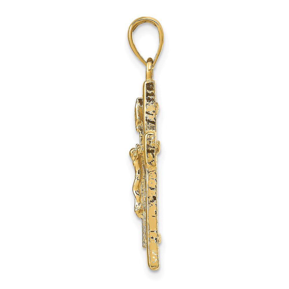14k Polished Crucifix Pendant - Product Photo