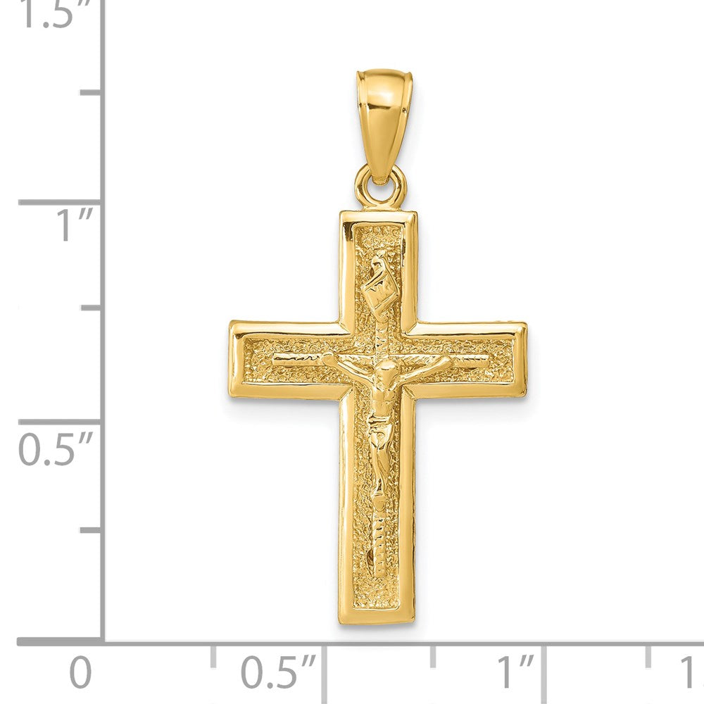 14k Polished Crucifix Pendant - Product Photo
