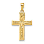 14k Polished Crucifix Pendant - Product Photo
