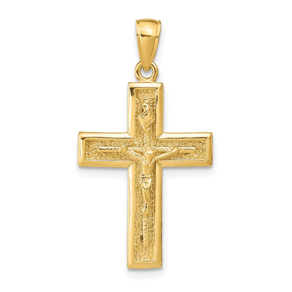 14k Polished Crucifix Pendant - Product Photo