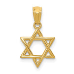 14k Polished Star of David Pendant - Product Photo
