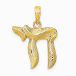 10K / 14K Yellow Gold Chai Pendant - Product Photo