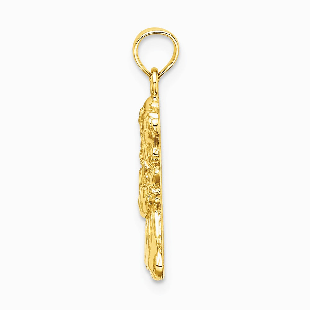10K / 14K Yellow Gold Praying Girl Charm - Product Photo