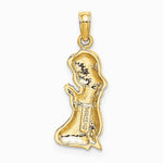 10K / 14K Yellow Gold Praying Girl Charm - Product Photo