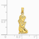 10K / 14K Yellow Gold Praying Girl Charm - Product Photo