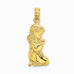 10K / 14K Yellow Gold Praying Girl Charm - Product Photo