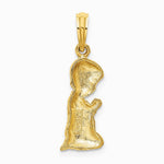 10K / 14K Yellow Gold Praying Boy Charm - Product Photo