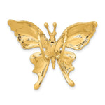 14K Yellow Gold Polished and Beaded Butterfly Slide Charm - Product Photo