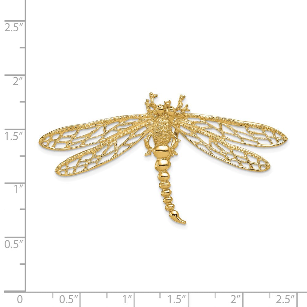 14k Cut-out Dragonfly Slide - Product Photo