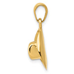 14k 3-D Cowboy Hat Pendant - Product Photo