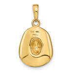 14k 3-D Cowboy Hat Pendant - Product Photo