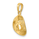14k 3-D Cowboy Hat Pendant - Product Photo