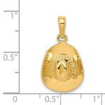 14k 3-D Cowboy Hat Pendant - Product Photo