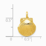 10K / 14K Yellow Gold Seashell Pendant - Product Photo