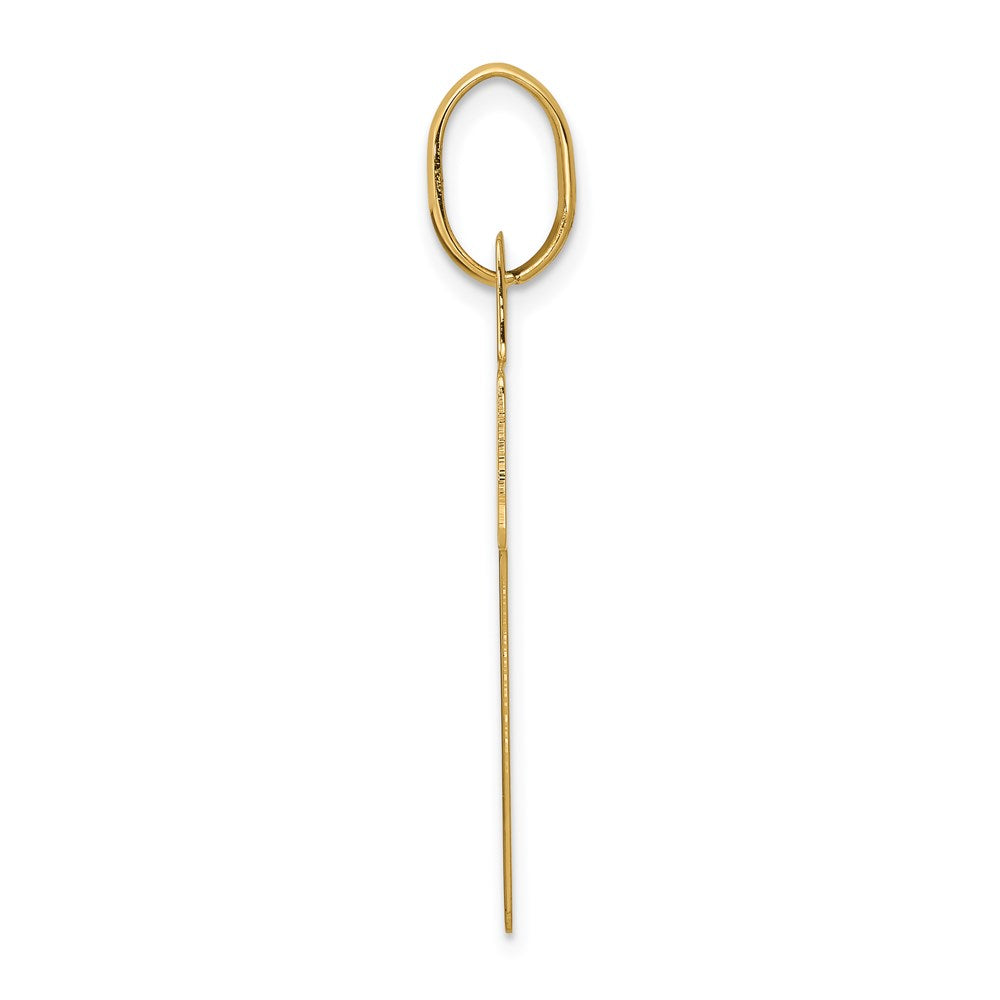 14K Yellow Gold Polished Cross Charm - Product Photo