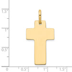 14K Yellow Gold Polished Cross Charm - Product Photo