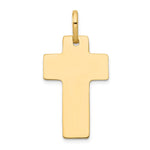 14K Yellow Gold Polished Cross Charm - Product Photo