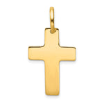 14K Yellow Gold Polished Cross Charm - Product Photo